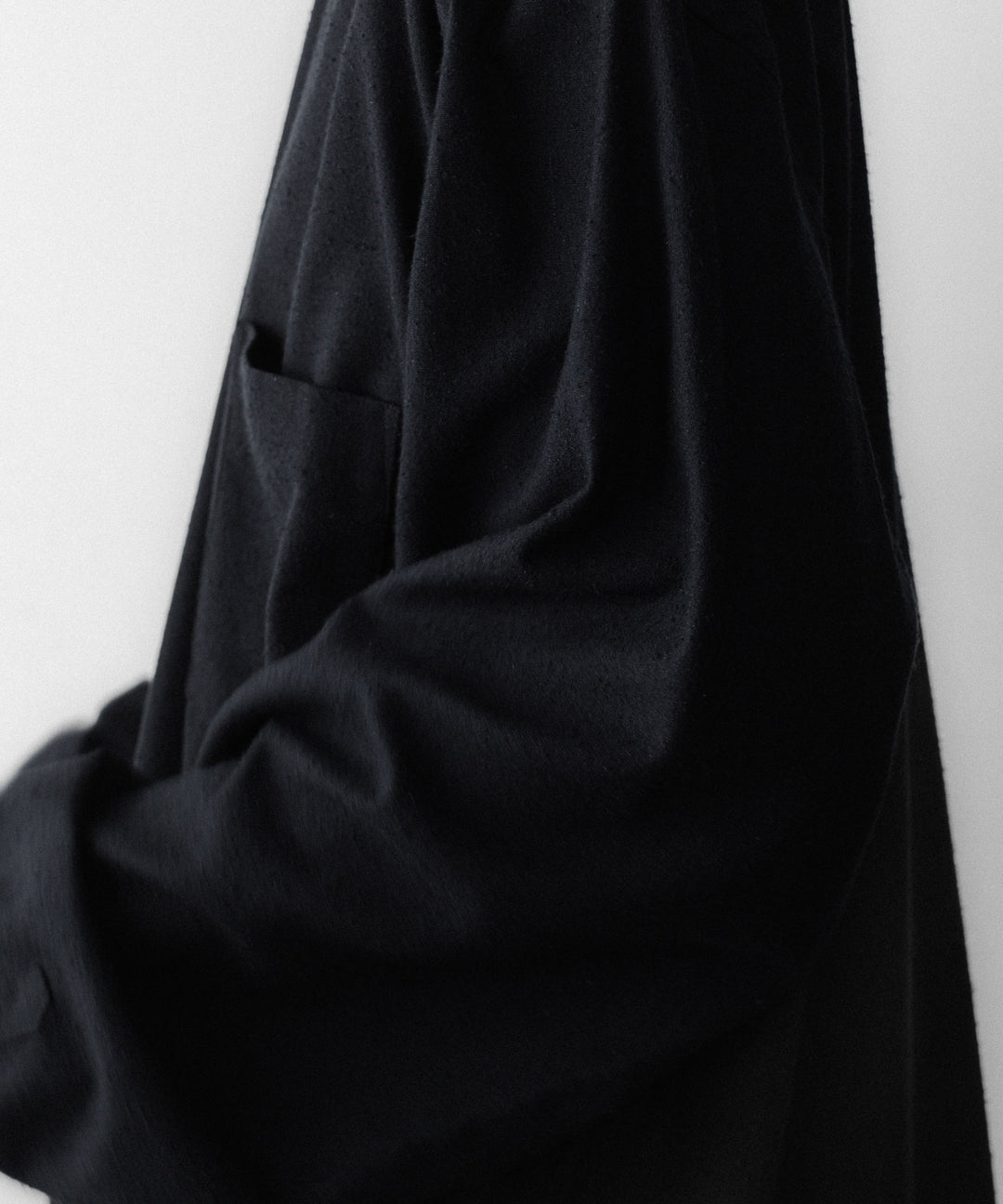 INTÉRIM インテリムの SILK NOIL HYPER BIG L/S REGULAR SHIRTのBLACK 公式通販サイトsession福岡セレクトショップ