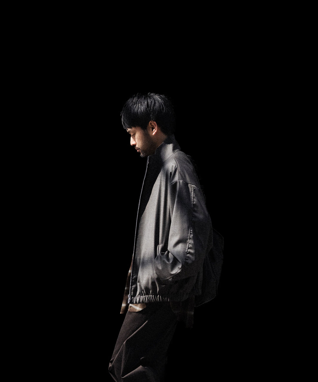 ssstein(シュタイン)のEXTRA FINE WOOL SHIRRED LIGHT ZIP JACKET - BROWN GREYの公式通販サイトsession福岡セレクトショップ