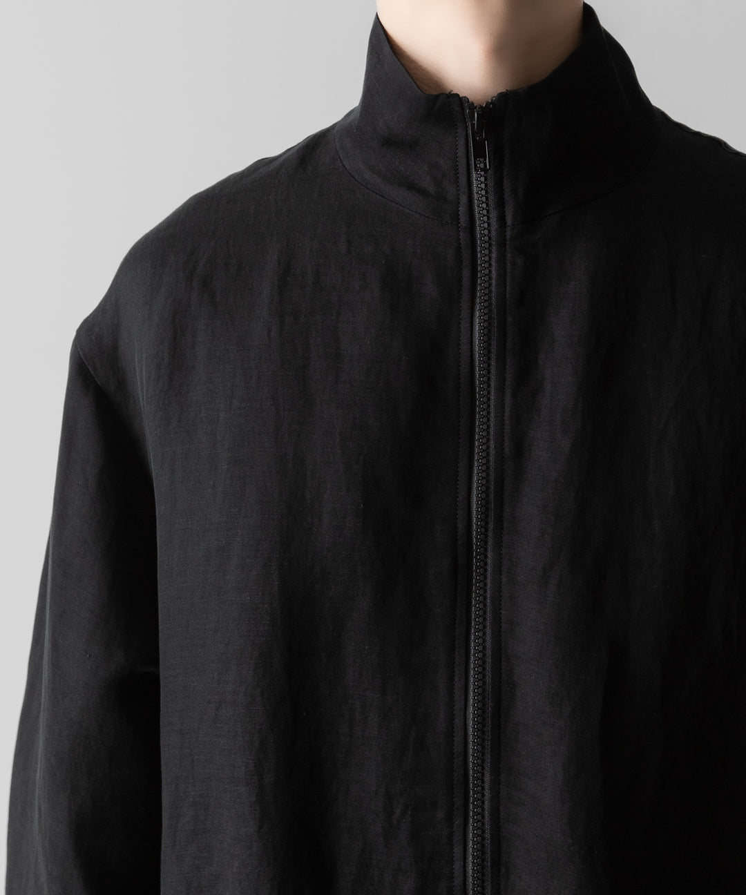 ssstein(シュタイン)のVIS/LI TWILL SHIRRED LIGHT ZIP JACKET - BLACKの公式通販サイトsession福岡セレクトショップ