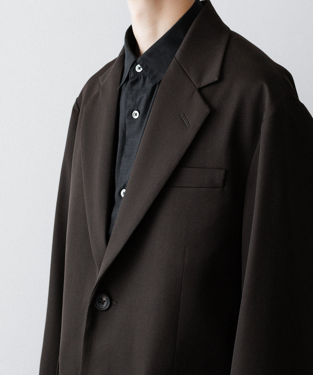 ssstein(シュタイン)のOVERSIZED SINGLE BREASTED LONG JACKET - DARK BROWNの公式通販サイトsession福岡セレクトショップ