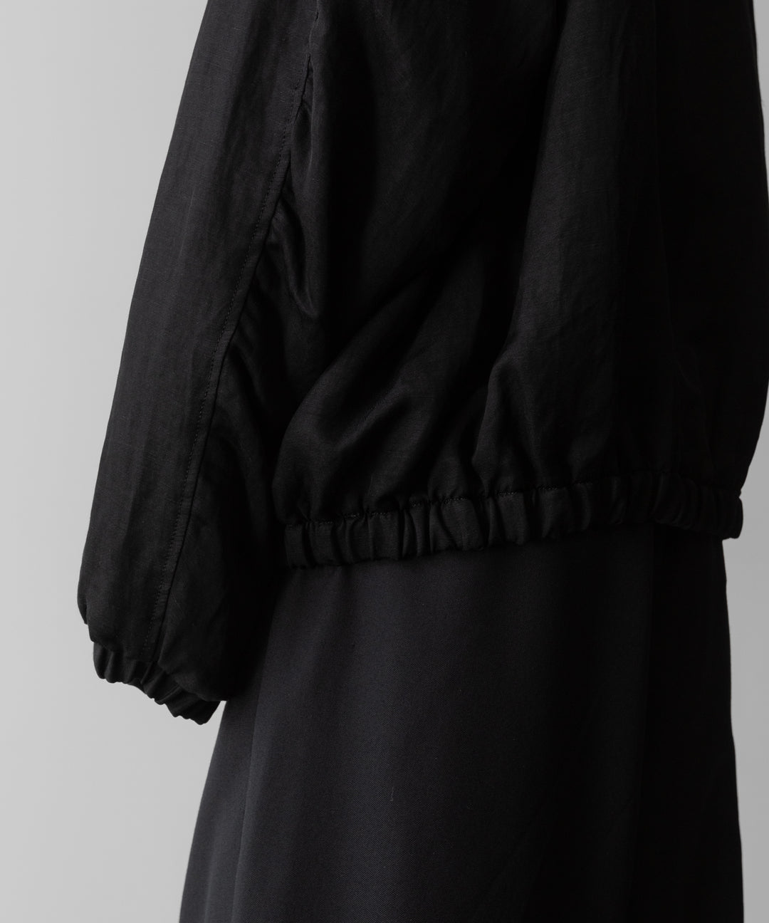 ssstein(シュタイン)のVIS/LI TWILL SHIRRED LIGHT ZIP JACKET - BLACKの公式通販サイトsession福岡セレクトショップ