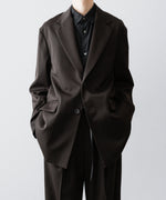 画像をギャラリービューアに読み込む, ssstein(シュタイン)のOVERSIZED SINGLE BREASTED LONG JACKET - DARK BROWNの公式通販サイトsession福岡セレクトショップ
