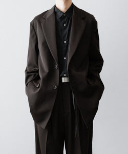 ssstein / シュタイン】OVERSIZED SINGLE BREASTED LONG JACKET - DARK