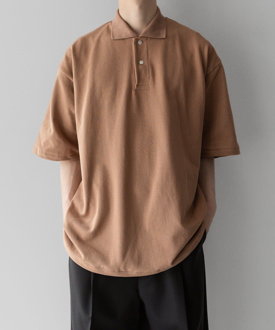 INTÉRIM - インテリムのHYPER BIG TANGIS PIQUE POLO SHIRTのBROWN公式通販サイトsession福岡セレクトショップ