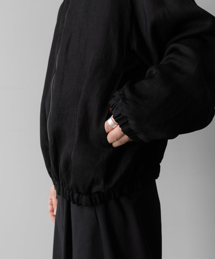 ssstein(シュタイン)のVIS/LI TWILL SHIRRED LIGHT ZIP JACKET - BLACKの公式通販サイトsession福岡セレクトショップ