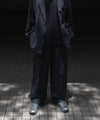 【ssstein】LI/NY POPLIN WIDE EASY TROUSERS - BLACK