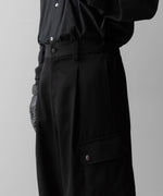 画像をギャラリービューアに読み込む, ssstein(シュタイン)のCARGO POCKET WIDE EASY TROUSERS - BLACKの公式通販サイトsession福岡セレクトショップ

