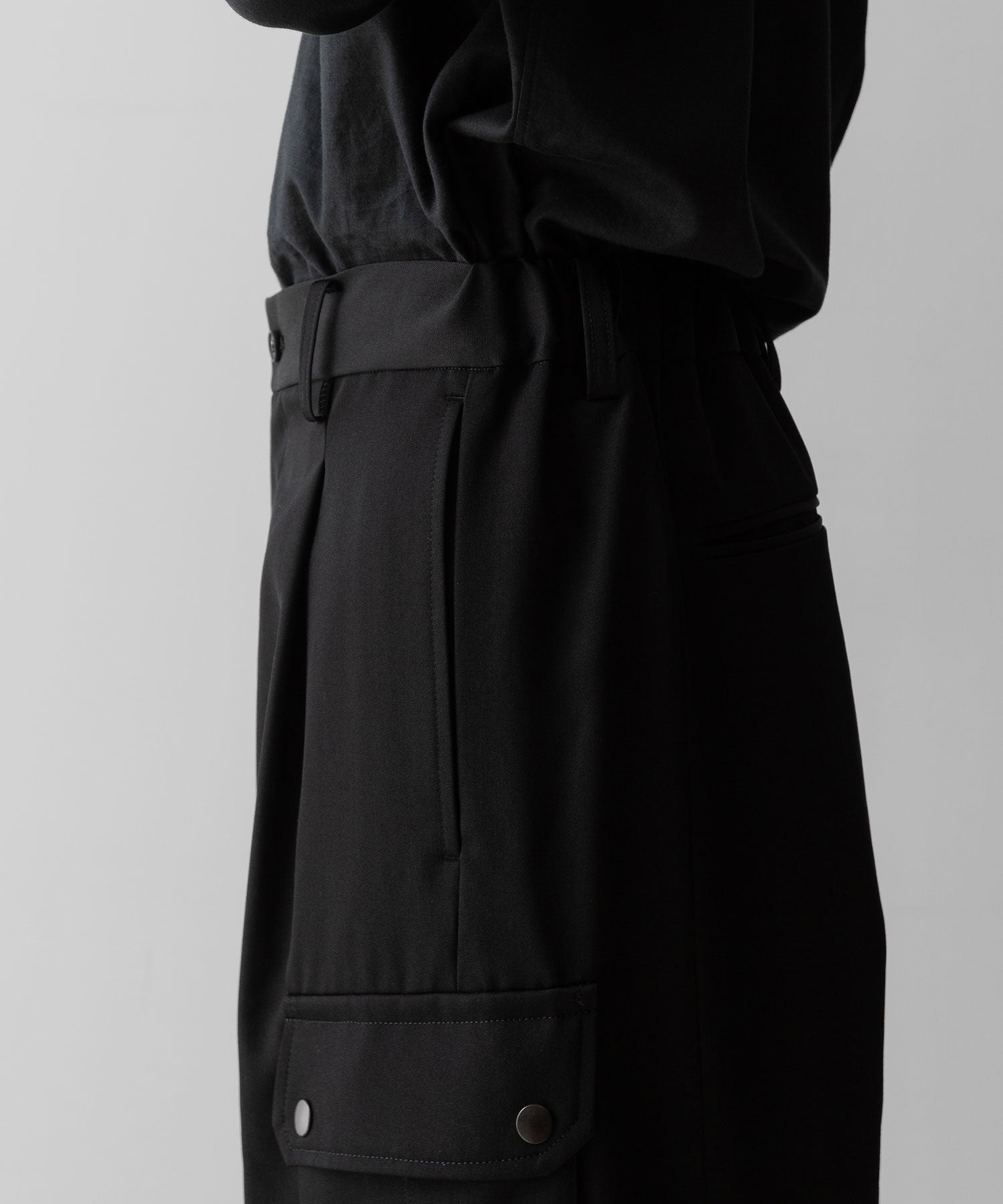 ssstein(シュタイン)のCARGO POCKET WIDE EASY TROUSERS - BLACKの公式通販サイトsession福岡セレクトショップ
