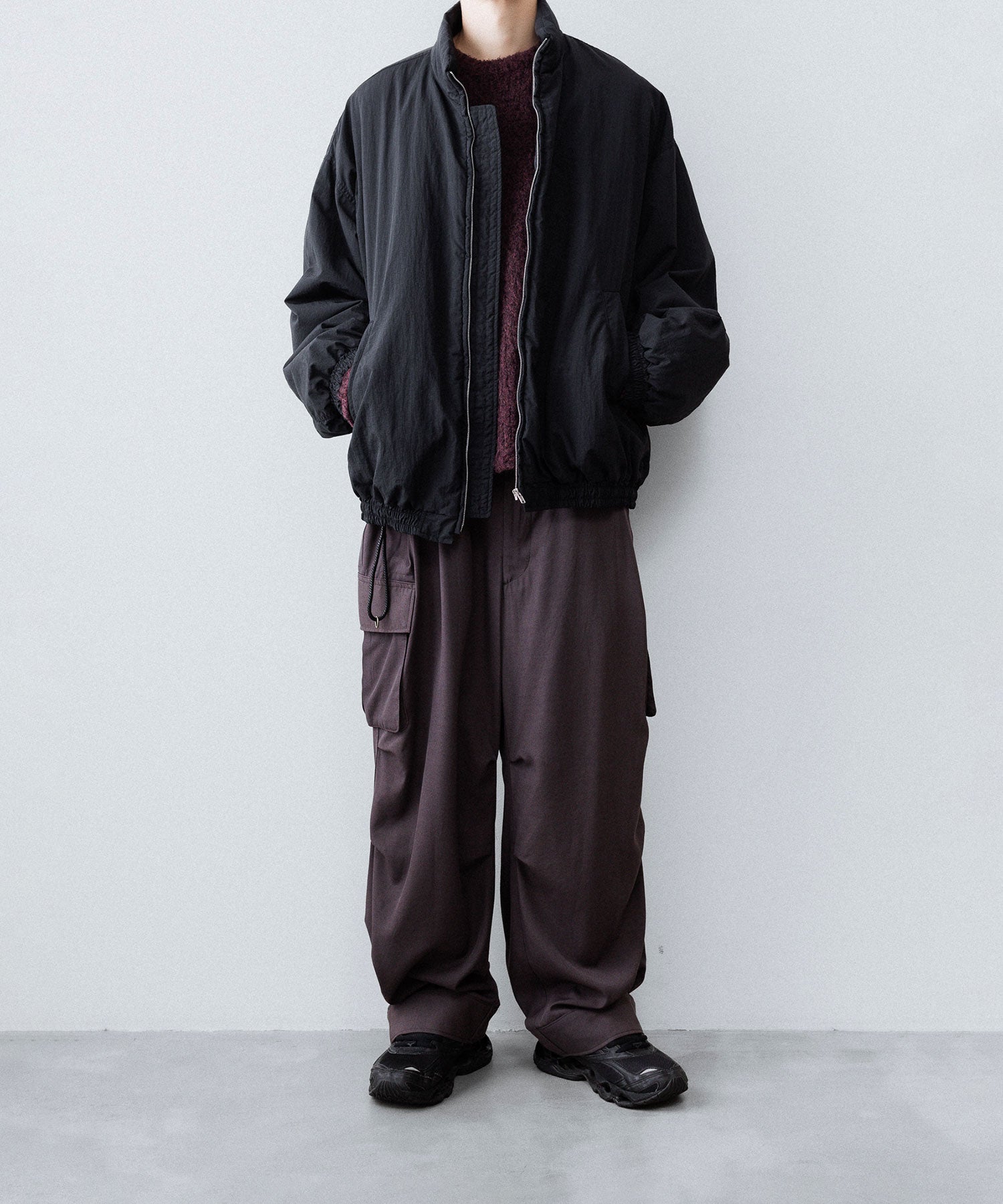 ANTHEM A アンセムエー MIX FUR MOLE KNIT CREWNECKのDARK CHERRY公式通販サイトsession福岡セレクトショップ