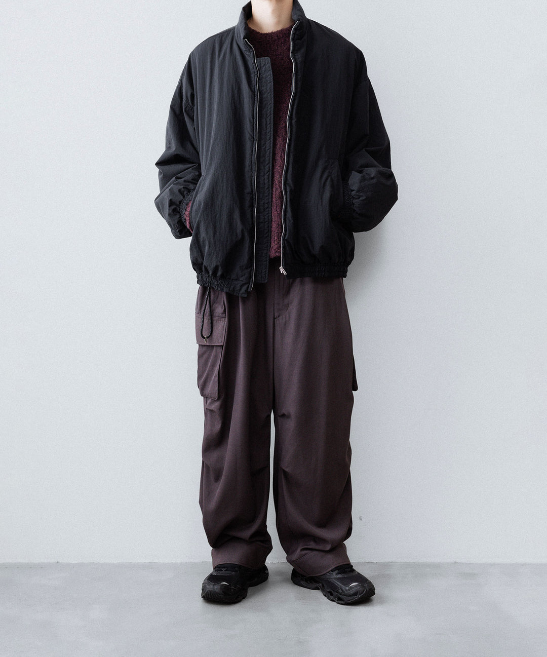 ANTHEM A アンセムエー MIX FUR MOLE KNIT CREWNECKのDARK CHERRY公式通販サイトsession福岡セレクトショップ
