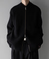 【stein】OVERSIZED DRIVERS KNIT ZIP JACKET - BLACK