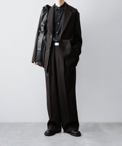 ssstein OVERSIZED LONG JACKET シュタイン ssstein(シュタイン)/OVERSIZED SINGLE BREASTED LONG JACKET/BLACK