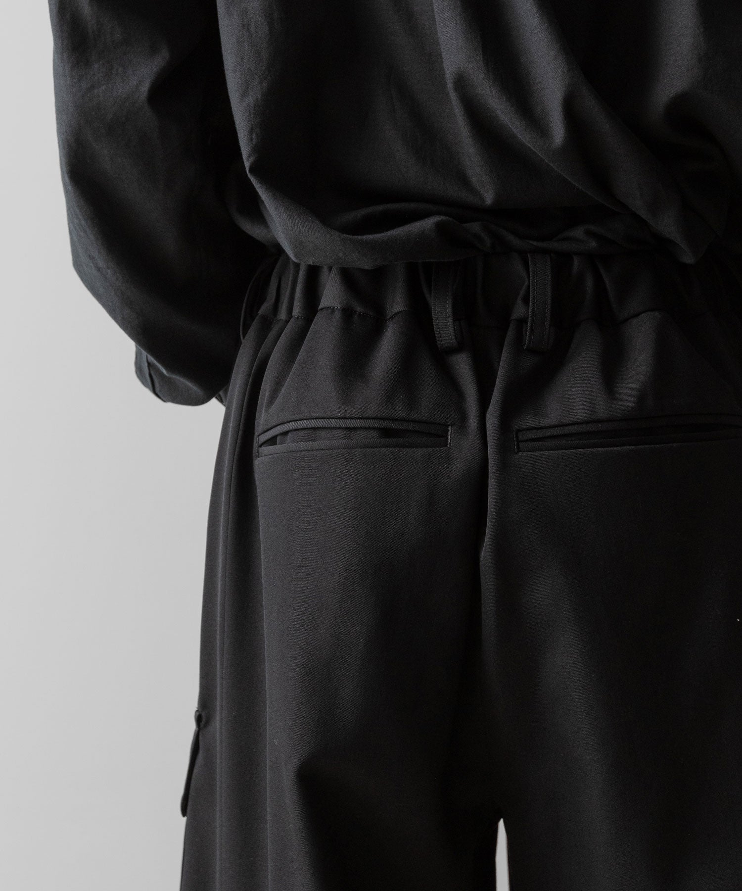 ssstein(シュタイン)のCARGO POCKET WIDE EASY TROUSERS - BLACKの公式通販サイトsession福岡セレクトショップ
