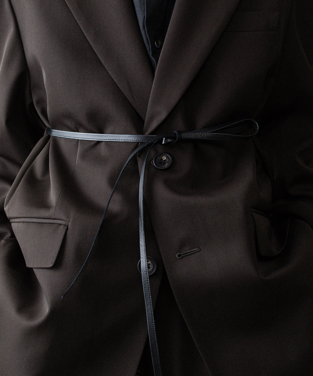 ssstein(シュタイン)のOVERSIZED SINGLE BREASTED LONG JACKET - DARK BROWNの公式通販サイトsession福岡セレクトショップ