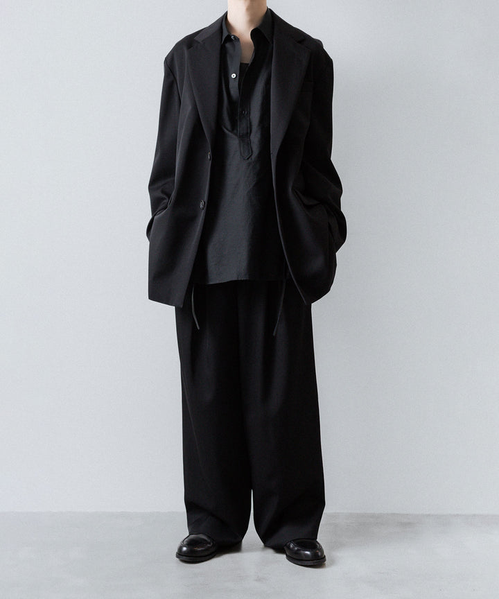 ssstein(シュタイン)のCOTTON/SILK OVERSIZED PULLOVER SHIRT - BLACKの公式通販サイトsession福岡セレクトショップ