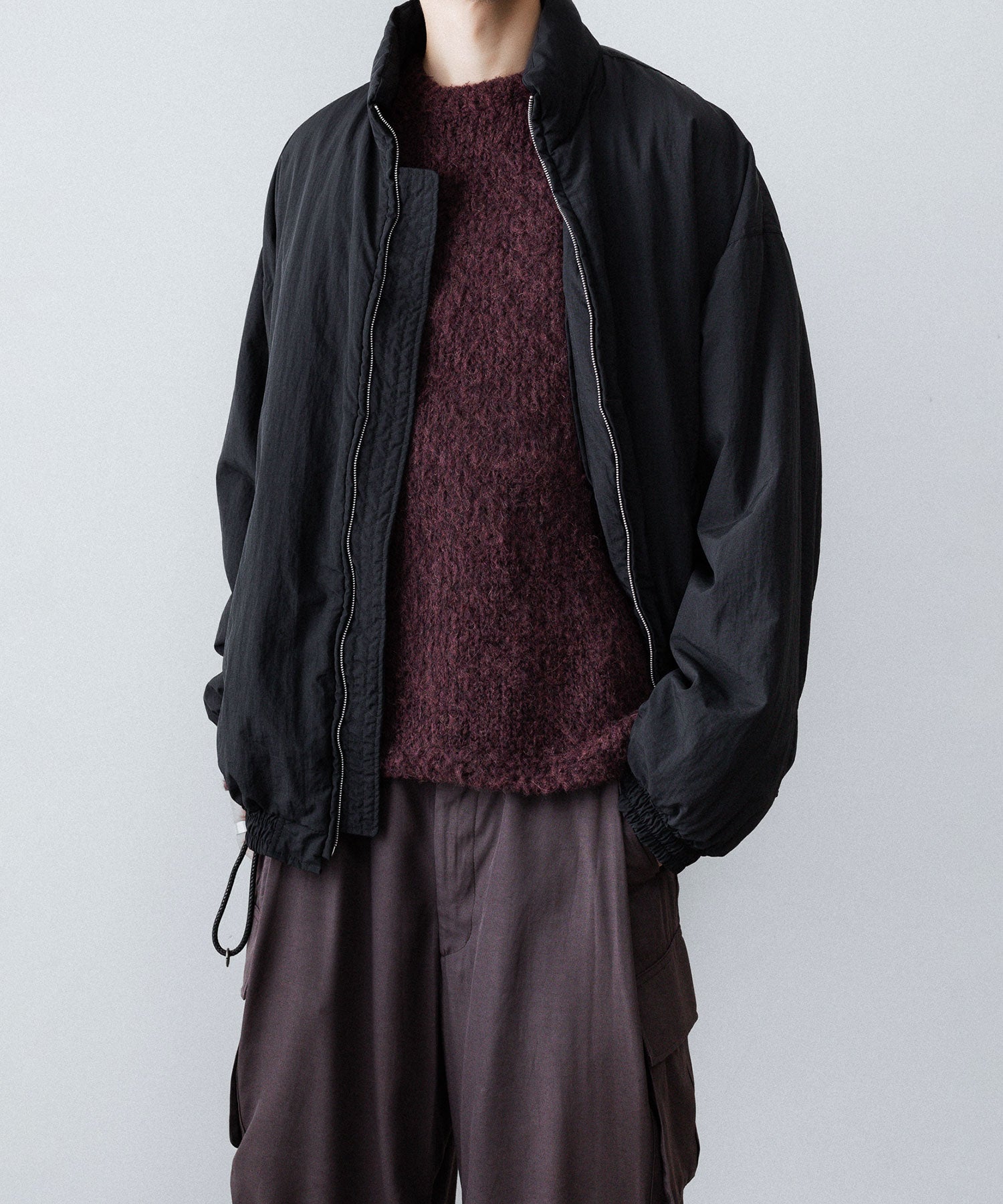 ANTHEM A アンセムエー MIX FUR MOLE KNIT CREWNECKのDARK CHERRY公式通販サイトsession福岡セレクトショップ