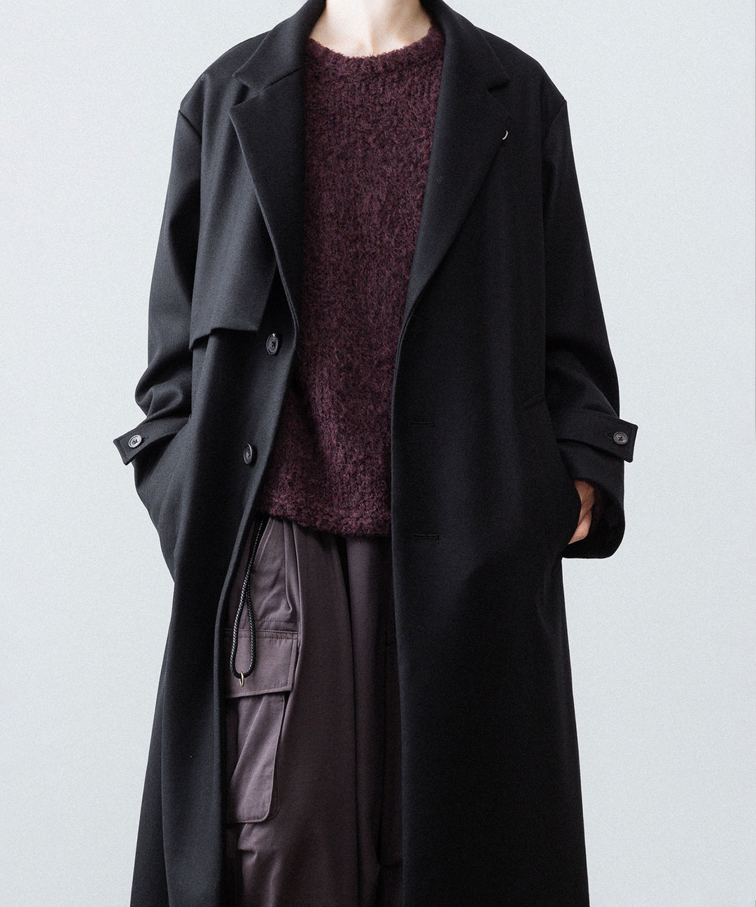 ANTHEM A アンセムエー MIX FUR MOLE KNIT CREWNECKのDARK CHERRY公式通販サイトsession福岡セレクトショップ