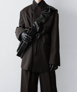 画像をギャラリービューアに読み込む, ssstein(シュタイン)のOVERSIZED SINGLE BREASTED LONG JACKET - DARK BROWNの公式通販サイトsession福岡セレクトショップ
