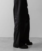 画像をギャラリービューアに読み込む, ssstein(シュタイン)のCARGO POCKET WIDE EASY TROUSERS - BLACKの公式通販サイトsession福岡セレクトショップ

