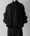 【ssstein】VIS/LI TWILL SHIRRED LIGHT ZIP JACKET - BLACK
