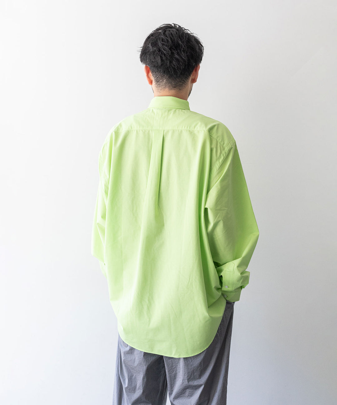 【KANEMASA PHIL.】カネマサのROYAL OX DRESS JERSEY SHIRT - LIME 公式通販session福岡セレクトショップ