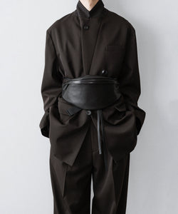 自由自在黒革渋皺leather継接変形ボディbag 自由自在黒革渋皺leather継接変形ボディbag