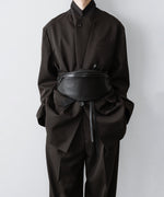 画像をギャラリービューアに読み込む, ssstein(シュタイン)のOVERSIZED SINGLE BREASTED LONG JACKET - DARK BROWNの公式通販サイトsession福岡セレクトショップ
