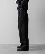 画像をギャラリービューアに読み込む, ssstein(シュタイン)のCARGO POCKET WIDE EASY TROUSERS - BLACKの公式通販サイトsession福岡セレクトショップ

