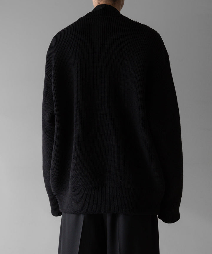 stein(シュタイン)の24SSコレクションOVERSIZED DRIVERS KNIT ZIP JACKETのBLACK sessionセッション福岡セレクトショップ 公式通販サイト