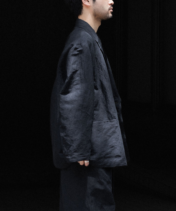 ssstein(シュタイン)のLI/NY POPLIN SINGLE BREASTED JACKET - BLACKの公式通販サイトsession福岡セレクトショップ
