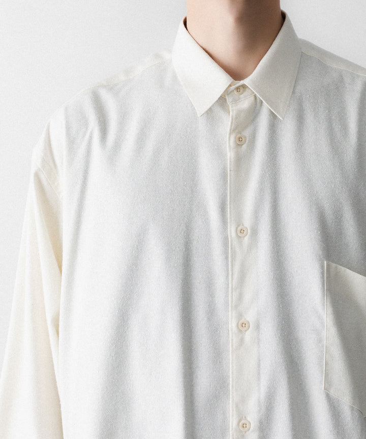 INTÉRIM インテリムの SILK NOIL HYPER BIG L/S REGULAR SHIRTのNATURAL 公式通販サイトsession福岡セレクトショップ