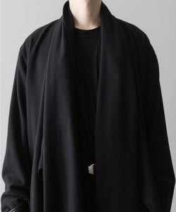 UJOH(ウジョー)のSTOLE COLLAR COAT - BLACKの公式通販サイトsession福岡セレクトショップ