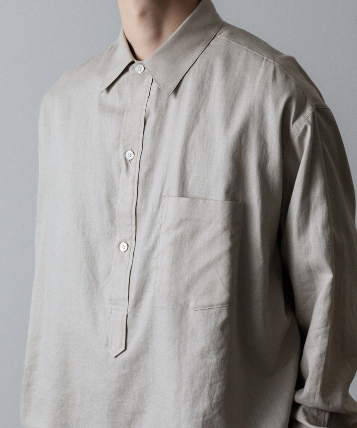 ssstein(シュタイン)のCOTTON/SILK OVERSIZED PULLOVER SHIRT - GREIGEの公式通販サイトsession福岡セレクトショップ