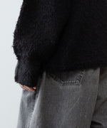 画像をギャラリービューアに読み込む, 【ANTHEM A】MIX FUR MOLE KNIT CREWNECK - BLACK
