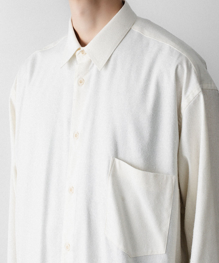 INTÉRIM インテリムの SILK NOIL HYPER BIG L/S REGULAR SHIRTのNATURAL 公式通販サイトsession福岡セレクトショップ