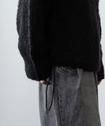画像をギャラリービューアに読み込む, 【ANTHEM A】MIX FUR MOLE KNIT CREWNECK - BLACK
