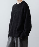 画像をギャラリービューアに読み込む, 【ANTHEM A】MIX FUR MOLE KNIT CREWNECK - BLACK
