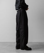 画像をギャラリービューアに読み込む, ssstein(シュタイン)のCARGO POCKET WIDE EASY TROUSERS - BLACKの公式通販サイトsession福岡セレクトショップ

