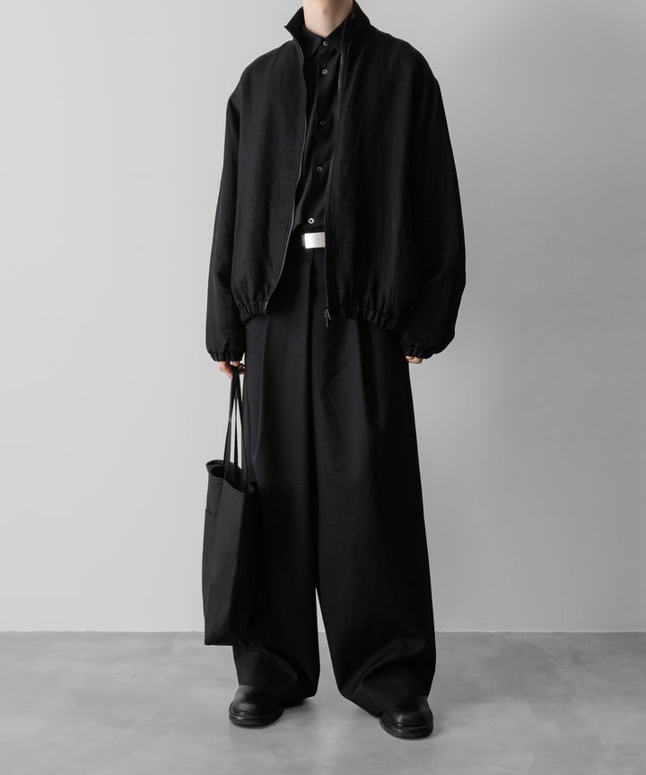 ssstein(シュタイン)のVIS/LI TWILL SHIRRED LIGHT ZIP JACKET - BLACKの公式通販サイトsession福岡セレクトショップ