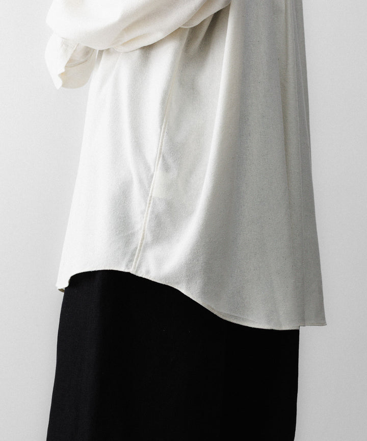 INTÉRIM インテリムの SILK NOIL HYPER BIG L/S REGULAR SHIRTのNATURAL 公式通販サイトsession福岡セレクトショップ