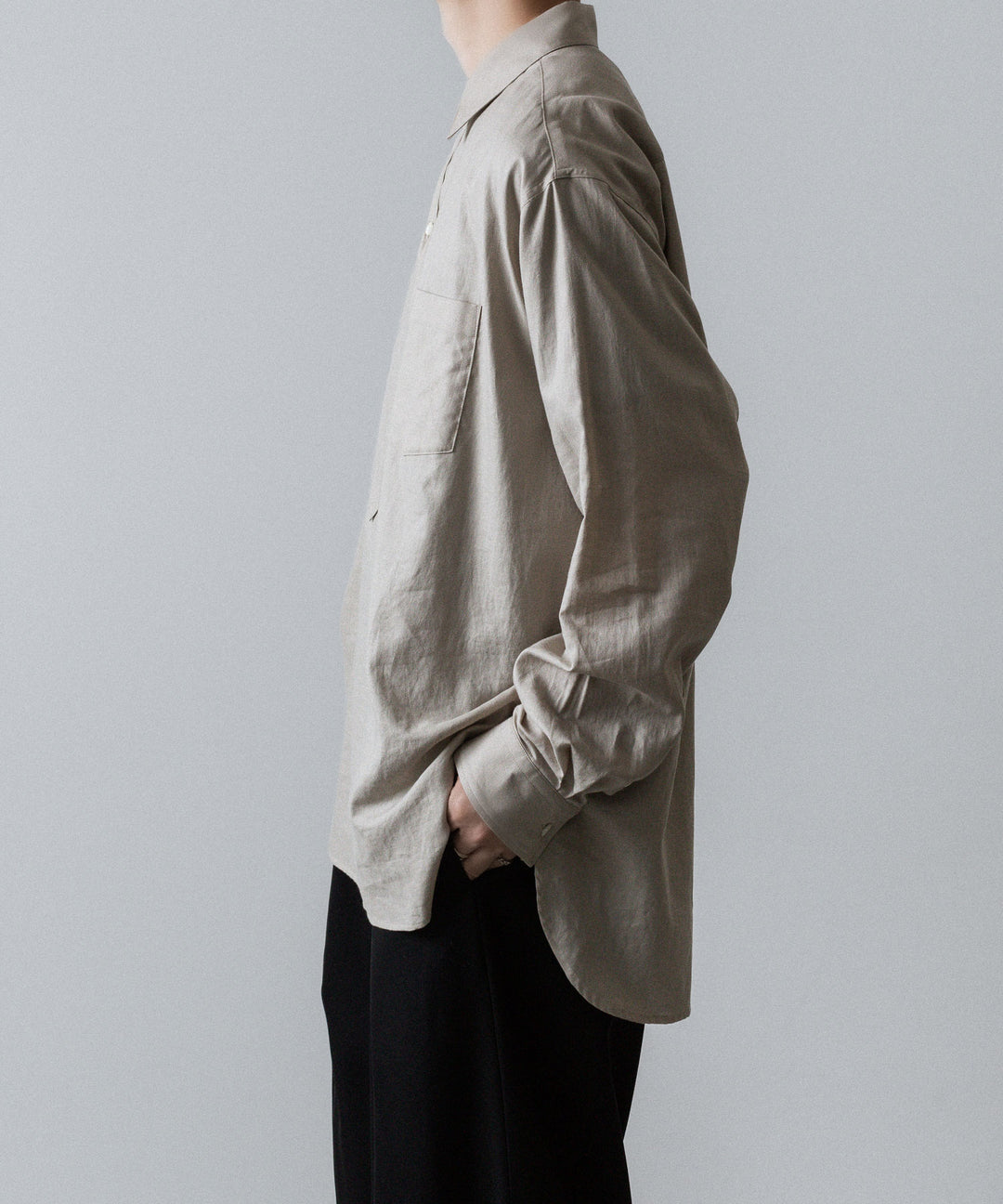 ssstein(シュタイン)のCOTTON/SILK OVERSIZED PULLOVER SHIRT - GREIGEの公式通販サイトsession福岡セレクトショップ
