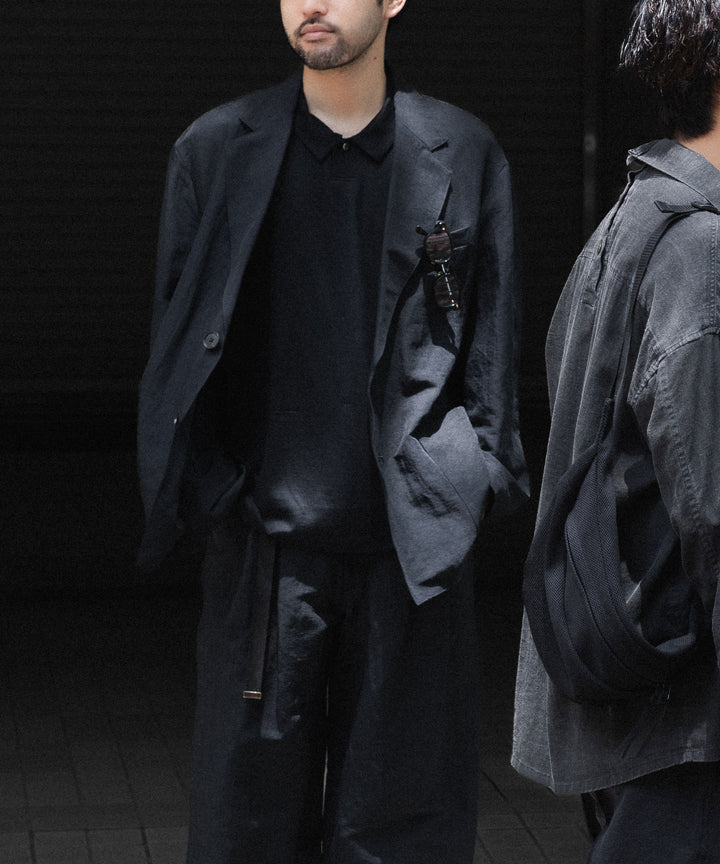 ssstein(シュタイン)のLI/NY POPLIN SINGLE BREASTED JACKET - BLACKの公式通販サイトsession福岡セレクトショップ