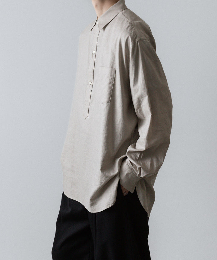 ssstein(シュタイン)のCOTTON/SILK OVERSIZED PULLOVER SHIRT - GREIGEの公式通販サイトsession福岡セレクトショップ