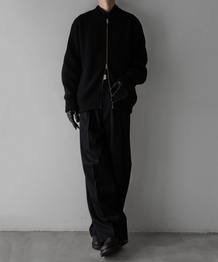 stein(シュタイン)の24SSコレクションOVERSIZED DRIVERS KNIT ZIP JACKETのBLACK sessionセッション福岡セレクトショップ 公式通販サイト