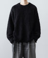 【ANTHEM A】MIX FUR MOLE KNIT CREWNECK - BLACK
