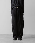 画像をギャラリービューアに読み込む, ssstein(シュタイン)のCARGO POCKET WIDE EASY TROUSERS - BLACKの公式通販サイトsession福岡セレクトショップ

