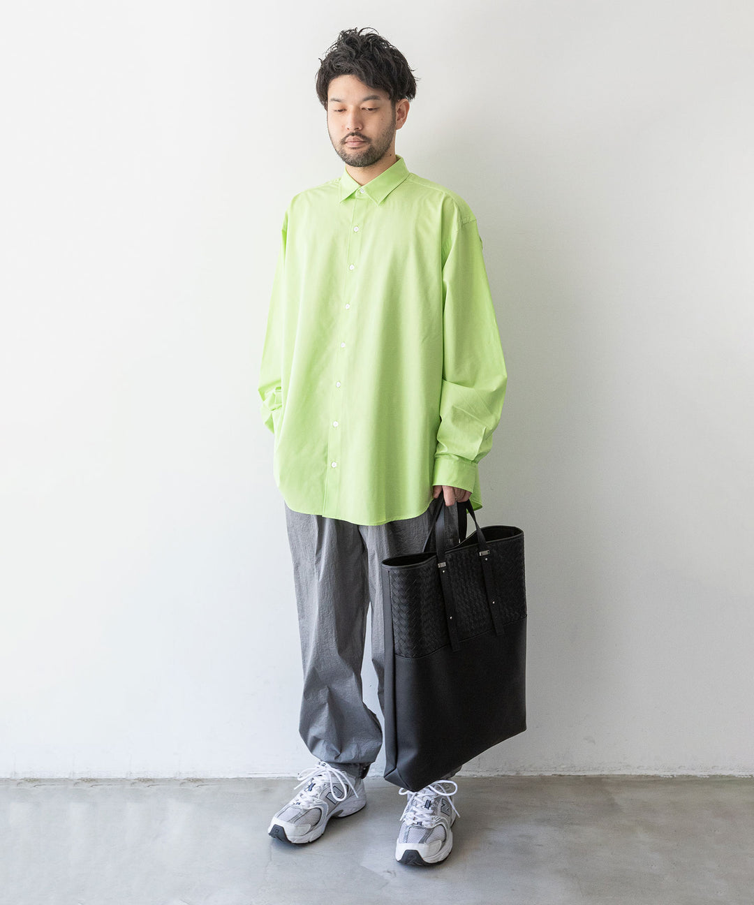 【KANEMASA PHIL.】カネマサのROYAL OX DRESS JERSEY SHIRT - LIME 公式通販session福岡セレクトショップ