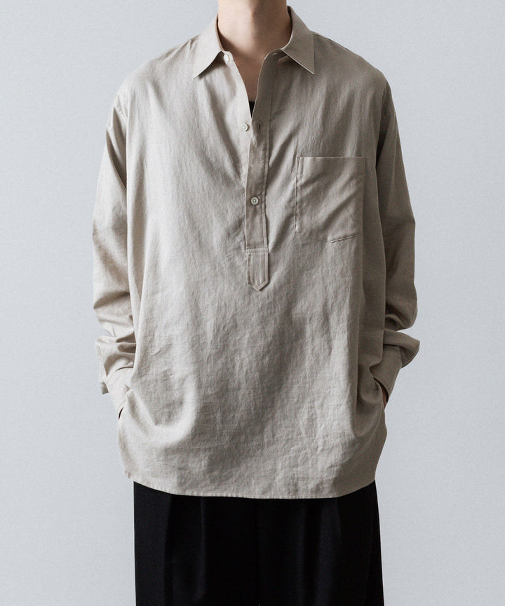 ssstein(シュタイン)のCOTTON/SILK OVERSIZED PULLOVER SHIRT - GREIGEの公式通販サイトsession福岡セレクトショップ