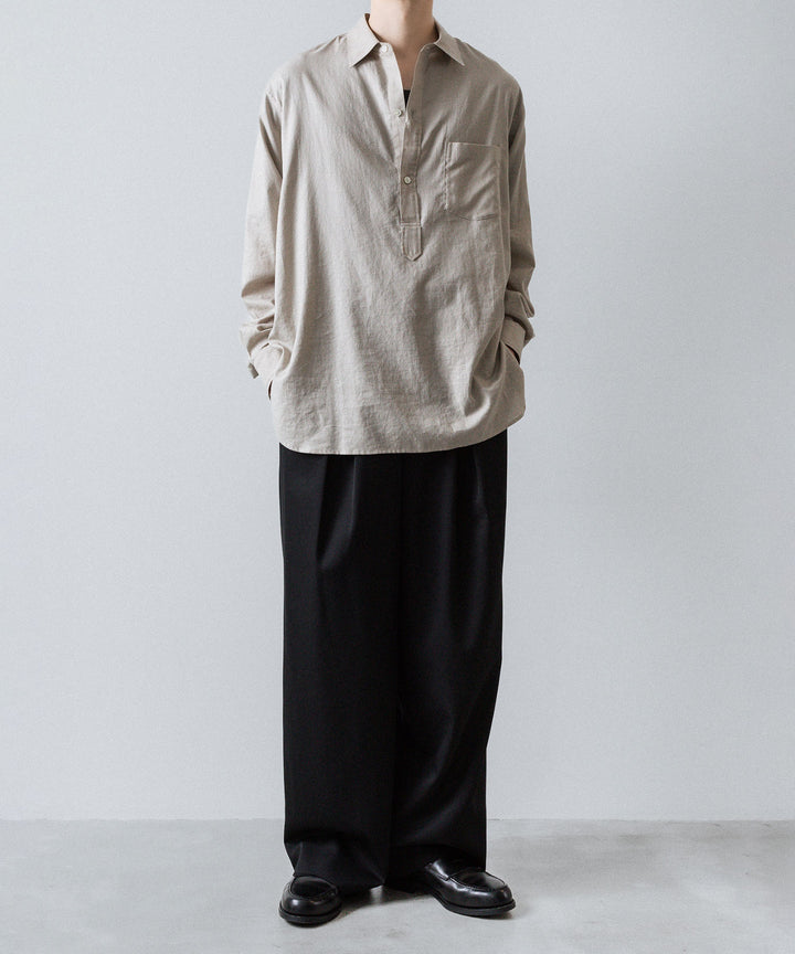 ssstein(シュタイン)のCOTTON/SILK OVERSIZED PULLOVER SHIRT - GREIGEの公式通販サイトsession福岡セレクトショップ