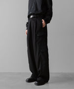 画像をギャラリービューアに読み込む, ssstein(シュタイン)のCARGO POCKET WIDE EASY TROUSERS - BLACKの公式通販サイトsession福岡セレクトショップ

